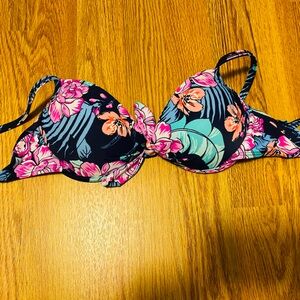 Floral bikini top